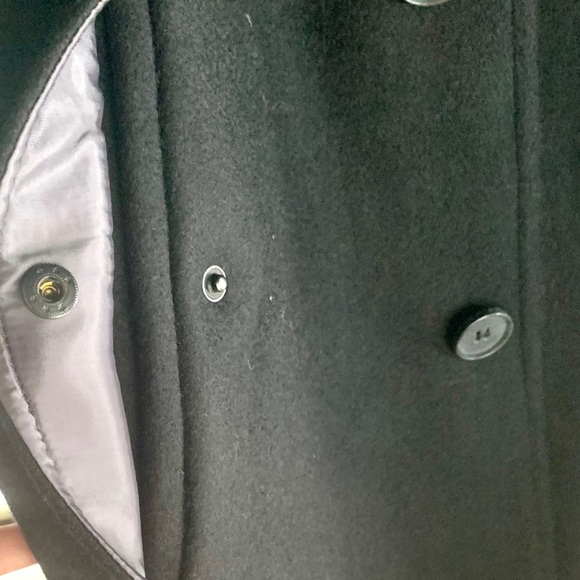 ELEVEN PARIS Wool Leather 40 Winter Over Coat Jacket Heavy - Picture 7 of 12